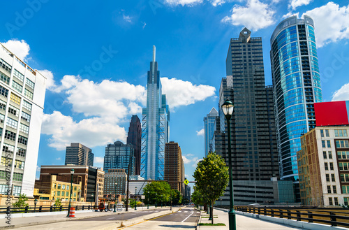 Philadelphia skyline from John F. Kennedy Boulevard - Pennsylvania, United States