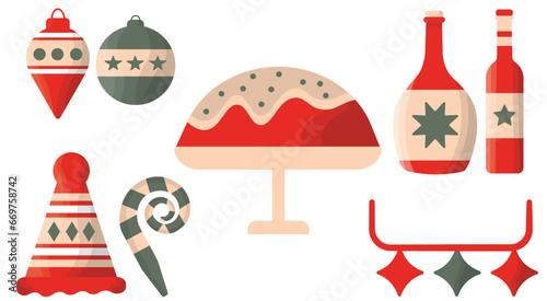Collection of free vector Christmas elements