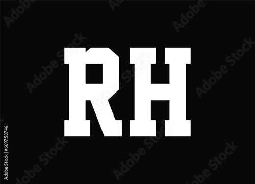 RH letter logo and monogram logo