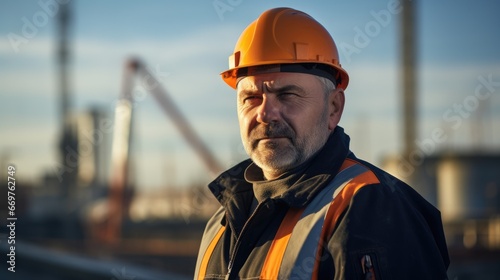 Real Worker image in the electricity and solar energy plant