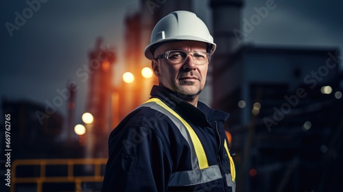 Real Worker image in the electricity and solar energy plant