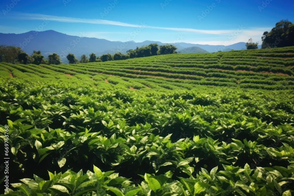 Beautiful coffee plantation 

