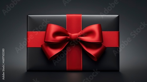 Black Gift Box Bow Two Red , Background Image,Valentine Background Images, Hd