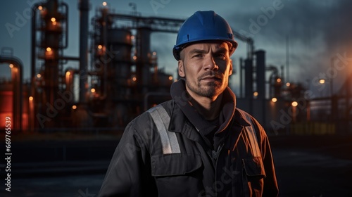 worker smiling in the solar plant field