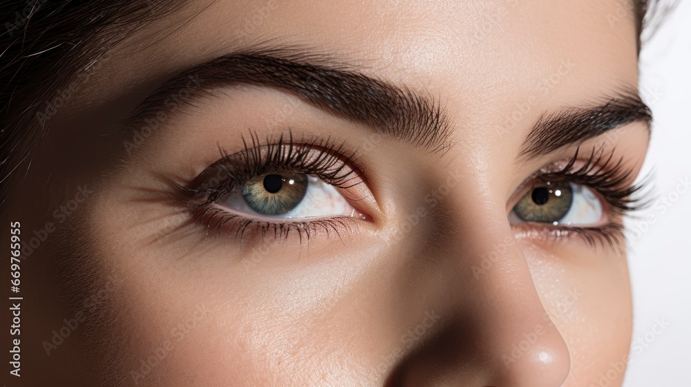 Obraz premium Young Brunette Woman Closes One Eye , Background Image,Valentine Background Images, Hd