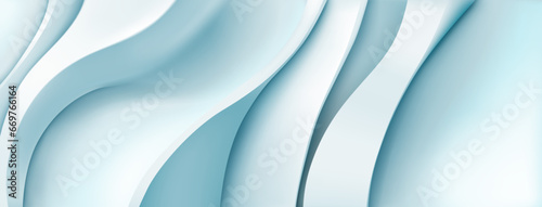 Abstract background with wavy folds in light blue colors