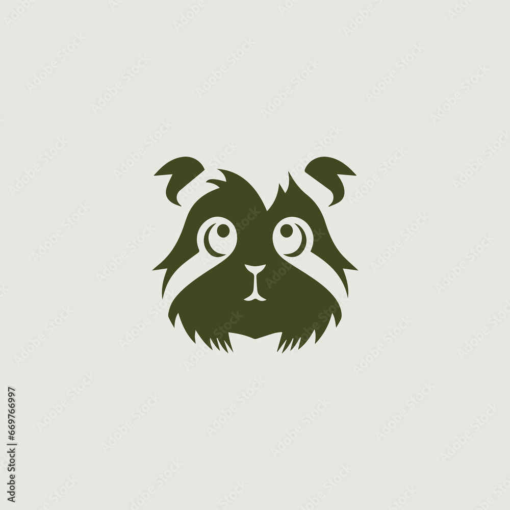 Obraz premium ハムスターをシンボリックに用いたロゴのベクター画像