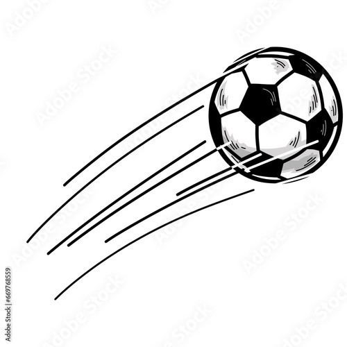 Soccer Ball Football Bounce Doodle Drawing Illustration Vector
