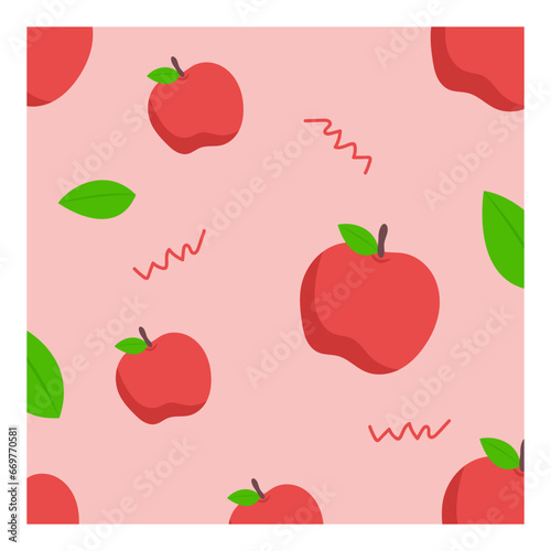 Colorful fruit pattern. Orange, lemon, banana, watermelon, apple, tropical fruits pattern for background.