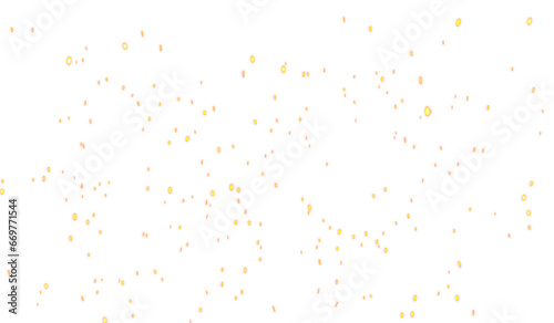 Burning yellow-orange sparks rise from fire ,Fire Particles
