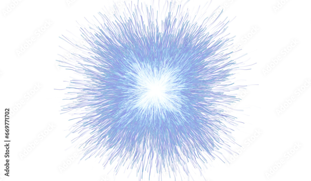 Fototapeta premium 3D abstract digital technology blue light particles wave