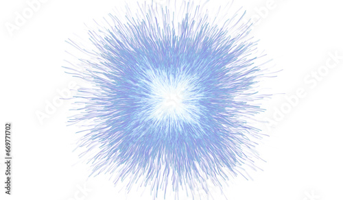 3D abstract digital technology blue light particles wave