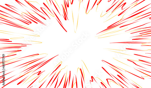 zoom anime red speed line for comic
