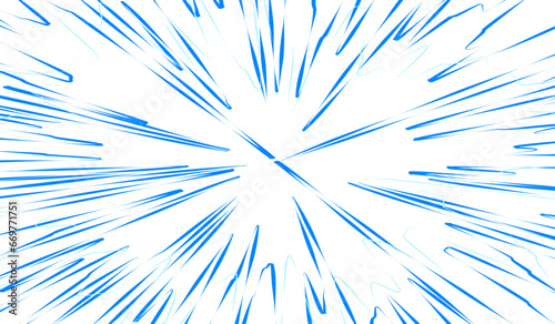  zoom anime blue speed line for comic 