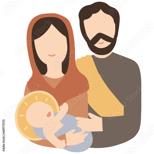 Baby Jesus Mary and Joseph