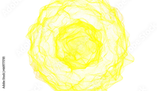 3D abstract digital technology orange light particles wave
