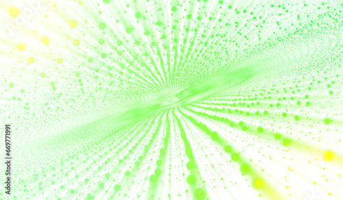 3D abstract digital technology green light particles wave
