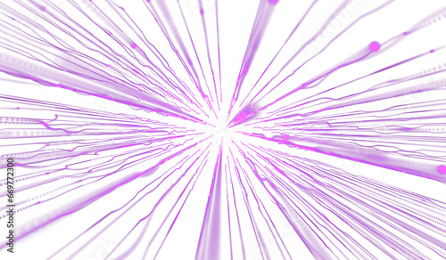 3D abstract digital technology pink light particles wave
