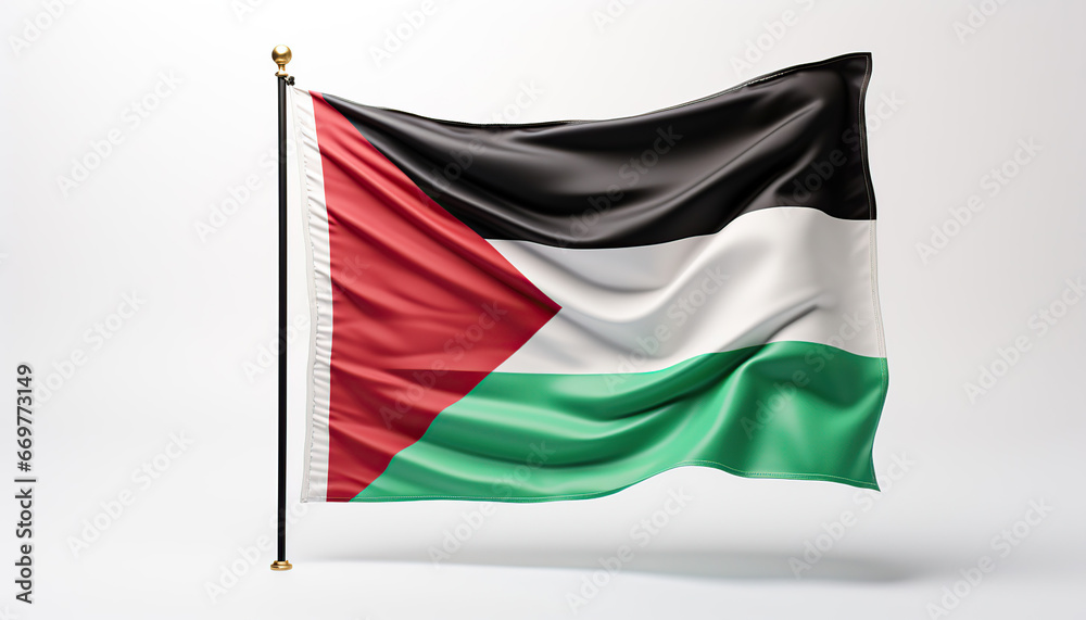 Palestinian flag, simple image, white background, Palestinian flag, simple image, white background,