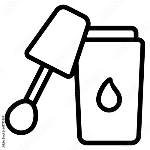 Concealer icon with outline style and pixel perfect base. Suitable for website design, logo, app and UI. Based on the size of the icon in general, so it can be reduced.
