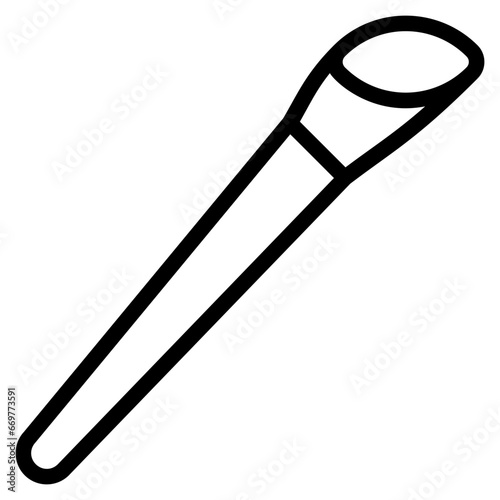 Concealer brush icon with outline style and pixel perfect base. Suitable for website design, logo, app and UI. Based on the size of the icon in general, so it can be reduced.