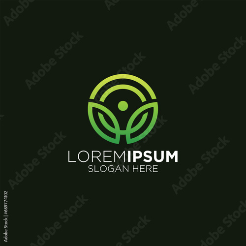 modern mature organic product company logo design