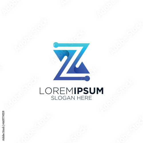 Free Download modern gradient alphabet Z logo design - GFXLoad