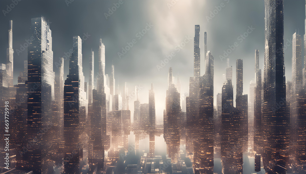 digital futuristic city