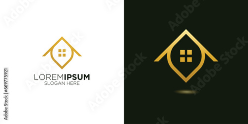 charming simple home logo