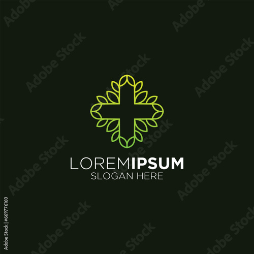 herbal medical company logo design
