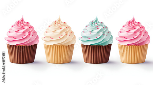 cupcake with frosting and sprinkles