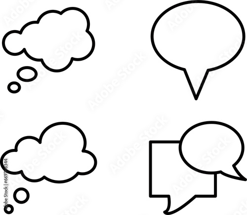 Speech Bubble set. Comic speech bubbles. Talk bubble. Cloud speech bubbles collection