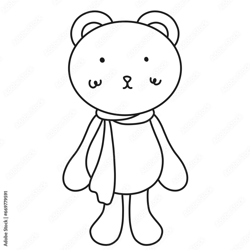 hand drawn bear hand drawn bear