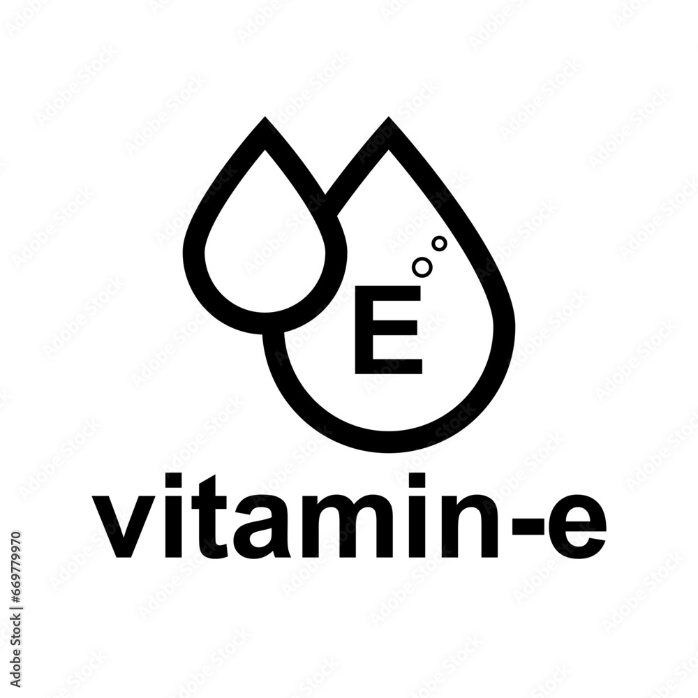 Vitamin-e icon vector, vitamin e vector illustration isolated on white background. Vitamin-e icon vector, vitamin e vector illustration isolated on white background.