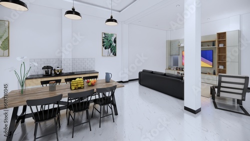 interior design home minimalis  with hpl finish photo