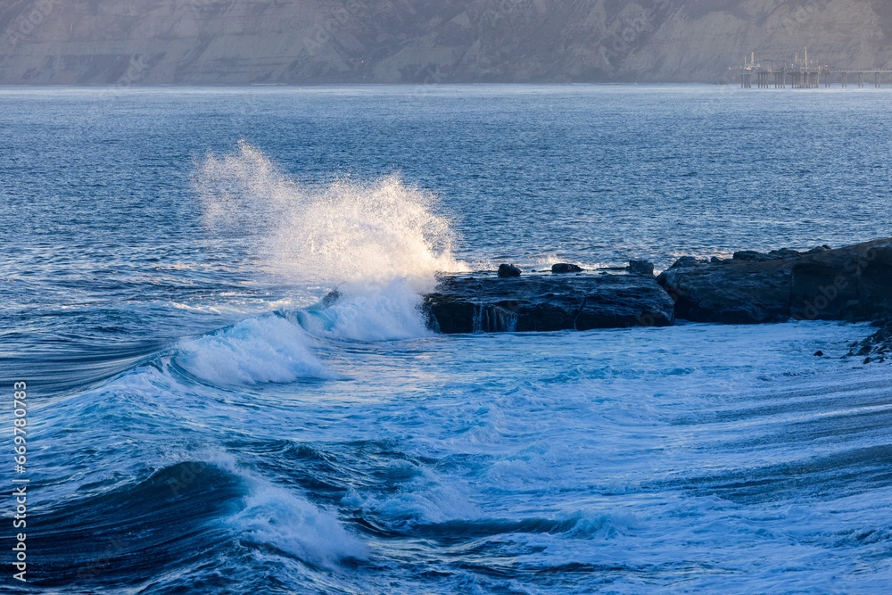 Naklejka premium Beautiful and quite morning in the La Jolla cove, California 