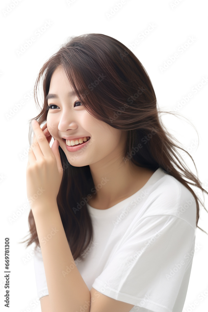 asian woman, elegant profile, gentle smile, pristine attire isolated transparent background asian woman, elegant profile, gentle smile, pristine attire isolated transparent background