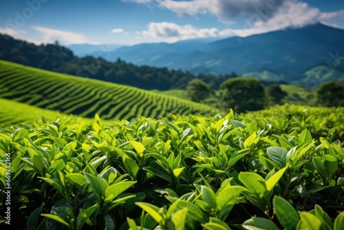 Green Tea Leaves Plant