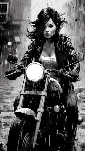 girl on motorcycle