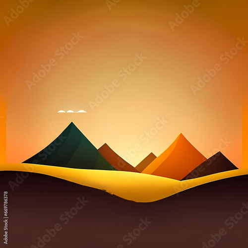 landscape with pyramids