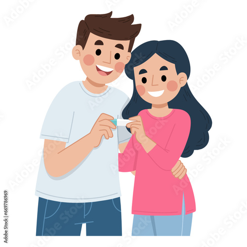 illustration of couple character poses. Celebrate valentines day illustration vector eps