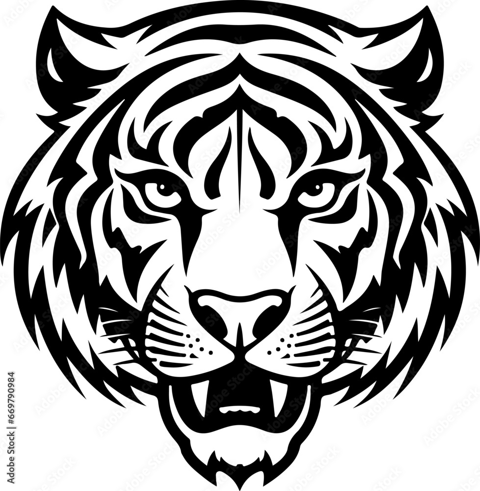 tiger logo on white background