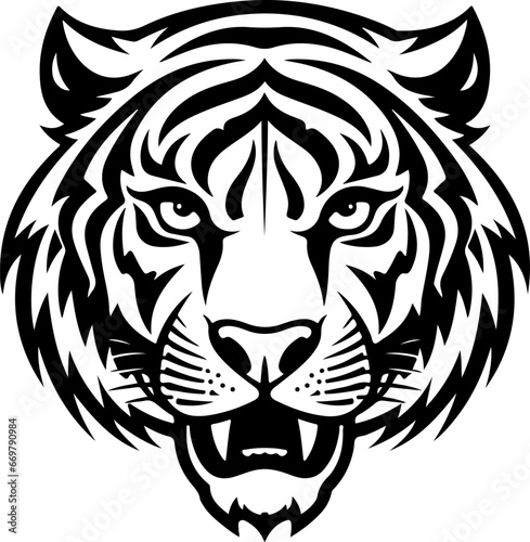 tiger logo on white background