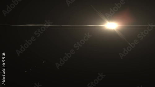 sunlight lens flare effects on black background