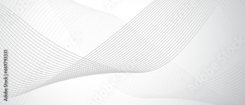 abstract white background with wavy lines