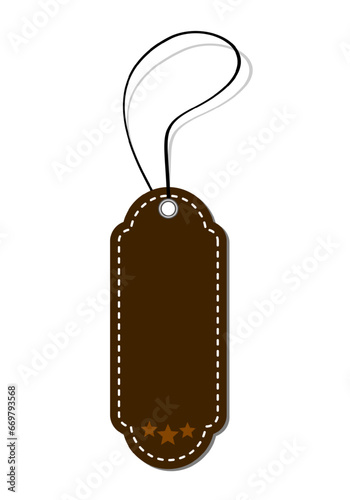 blank price tag isolated