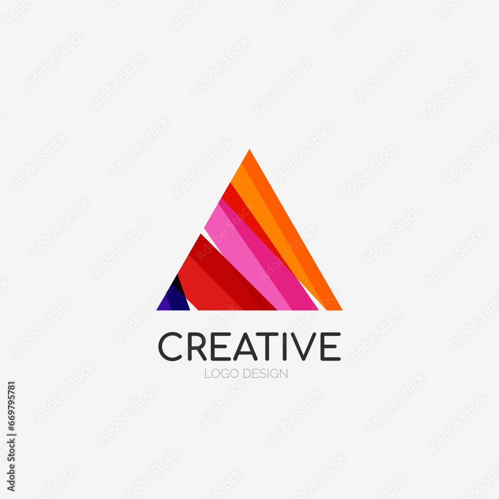 Triangle abstract logo, business emblem icon Triangle abstract logo, business emblem icon