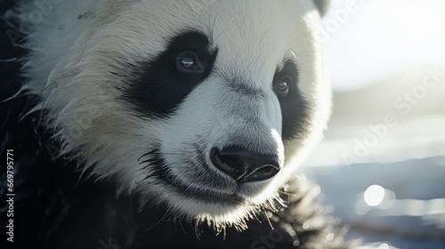 Close-up of giant panda bear