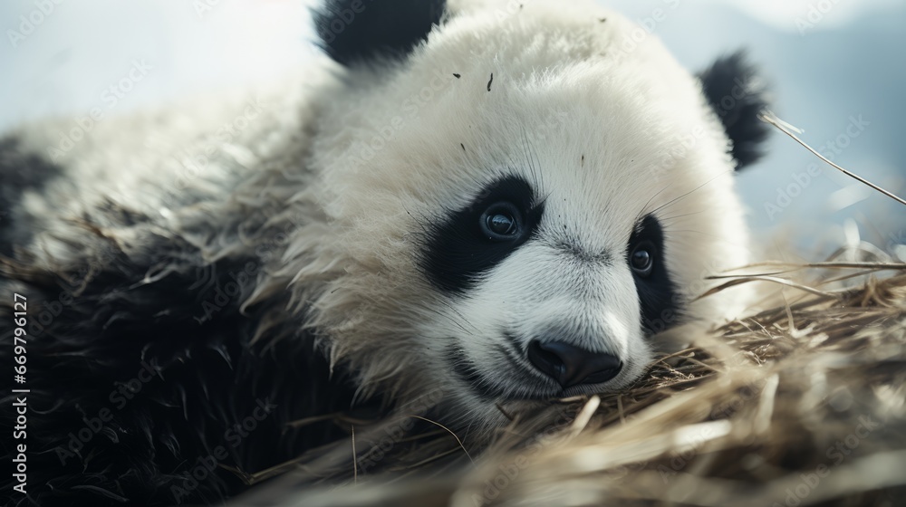 Fototapeta premium Close-up of giant panda bear