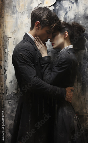 couple kissing